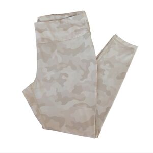 Zelos High Waist Camouflage Pull On Muted Leggings 2X Cream Beige